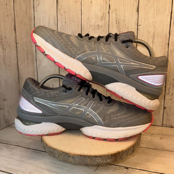 Asics Womens Gel Nimbus 22 1012A585 Gray Running Shoes Sneakers Size 10.5 - Picture 9 of 11